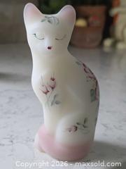 MaxSold Auction: Vintage - Fenton Handpainted Matte/Satin Glass Cat Figurines, Both Signed by Different Artists - Kingston (Ontario, Canada) SELLER MANAGED Downsizing Online Auction - Abdo Road