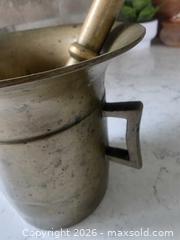 MaxSold Auction: Vintage - Mortar and Pestle Antique Industrial - Beautifully Decorative - Weights 4lbs 8oz - Kingston (Ontario, Canada) SELLER MANAGED Downsizing Online Auction - Abdo Road