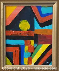 MaxSold Auction: Canadian Abstract Oil on Board Painting - Pickering (Ontario, Canada) SELLER MANAGED Reseller Online Auction - Old Brock Road