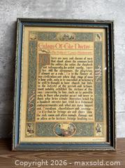 MaxSold Auction: Antique Framed Art: Antique "Eulogy Of The Doctor" Lithographed Poem By Robert Louis Stevenson, With Skull And Other Motifs - Los Gatos (California, USA) SELLER MANAGED Estate Sale Online Auction - East Main Street