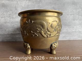 MaxSold Auction: LARGE Vintage Chinese Bronze Dragon Jardiniere Footed Planter Pot - Los Gatos (California, USA) SELLER MANAGED Estate Sale Online Auction - East Main Street