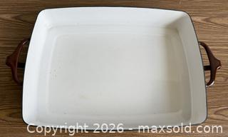 MaxSold Auction: Vintage 1960s Dansk Kobenstyle Roasting or Casserole Pan, Enamel on Steel, Made in France - Los Gatos (California, USA) SELLER MANAGED Estate Sale Online Auction - East Main Street