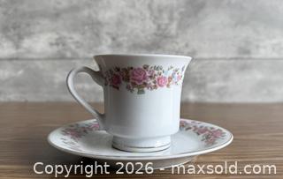 MaxSold Auction: Vintage 1980s Zhongguo Jie Pai 'China Jiepai' Porcelain Floral Teacup & Saucer - Los Gatos (California, USA) SELLER MANAGED Estate Sale Online Auction - East Main Street