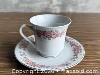 MaxSold Auction: Vintage 1980s Zhongguo Jie Pai 'China Jiepai' Porcelain Floral Teacup & Saucer - Los Gatos (California, USA) SELLER MANAGED Estate Sale Online Auction - East Main Street