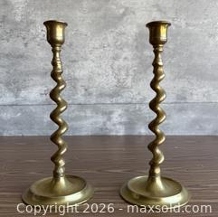 MaxSold Auction: Vintage Brass Barley Twist Candlesticks - Los Gatos (California, USA) SELLER MANAGED Estate Sale Online Auction - East Main Street