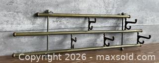 MaxSold Auction: Vintage Brass Coat Rack With Swiveling Hooks - Los Gatos (California, USA) SELLER MANAGED Estate Sale Online Auction - East Main Street