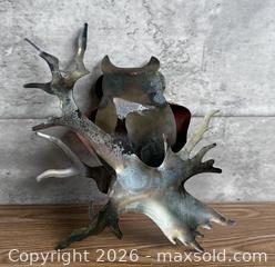 MaxSold Auction: Vintage Brutalist MCM Torch Cut Metal Owl Wall Sculpture - Los Gatos (California, USA) SELLER MANAGED Estate Sale Online Auction - East Main Street