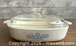 MaxSold Auction: Vintage Corning Ware " Blue Cornflower " Shallow Casserole Skillet Baking Dish w/ Lid  - Los Gatos (California, USA) SELLER MANAGED Estate Sale Online Auction - East Main Street