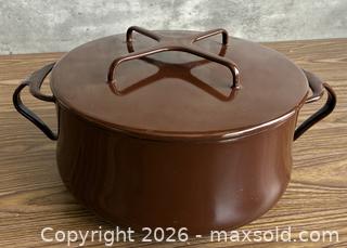MaxSold Auction: Vintage Dansk Kobenstyle Enamelware 2 Quart Casserole Pot with Trivet Lid Designed by Jens Quistgaard - Los Gatos (California, USA) SELLER MANAGED Estate Sale Online Auction - East Main Street