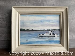 MaxSold Auction: Vintage Framed Art: Original Nautical Painting - Signed - Los Gatos (California, USA) SELLER MANAGED Estate Sale Online Auction - East Main Street
