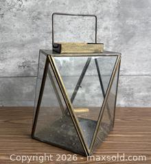 MaxSold Auction: Vintage Geometric Geo Lanterns Gold Brass Metal Glass Terrarium - Los Gatos (California, USA) SELLER MANAGED Estate Sale Online Auction - East Main Street