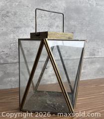 MaxSold Auction: Vintage Geometric Geo Lanterns Gold Brass Metal Glass Terrarium - Los Gatos (California, USA) SELLER MANAGED Estate Sale Online Auction - East Main Street