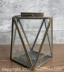 MaxSold Auction: Vintage Geometric Geo Lanterns Gold Brass Metal Glass Terrarium - Los Gatos (California, USA) SELLER MANAGED Estate Sale Online Auction - East Main Street