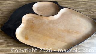 MaxSold Auction: Vintage Hand-Carved Wooden Fish Divided Platter Charcuterie Board Serving Dish  - Los Gatos (California, USA) SELLER MANAGED Estate Sale Online Auction - East Main Street