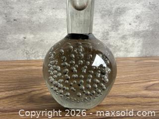 MaxSold Auction: Vintage Hand Blown Gray Bubble Glass Bud Vase  - Los Gatos (California, USA) SELLER MANAGED Estate Sale Online Auction - East Main Street