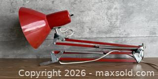 MaxSold Auction: Vintage MCM Red Articulating Underwriters Laboratories Drafting Portable Desk Lamp  - Los Gatos (California, USA) SELLER MANAGED Estate Sale Online Auction - East Main Street