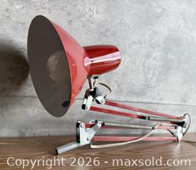 MaxSold Auction: Vintage MCM Red Articulating Underwriters Laboratories Drafting Portable Desk Lamp  - Los Gatos (California, USA) SELLER MANAGED Estate Sale Online Auction - East Main Street