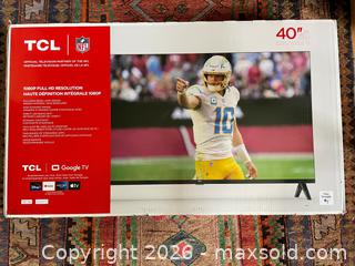 MaxSold Auction: A TCL 40 -inch Google T.V. still in box and never used. - Oro-Medonte (Ontario, Canada) SELLER MANAGED Downsizing Online Auction - Line 7 South
