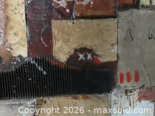 MaxSold Auction: An Original Mixed Media Abstract Painting - Oro-Medonte (Ontario, Canada) SELLER MANAGED Downsizing Online Auction - Line 7 South