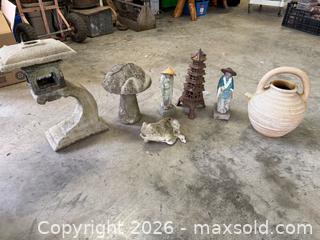 MaxSold Auction: Concrete and yard decor, brass kettle - North Cowichan (British Columbia, Canada) SELLER MANAGED Moving Online Auction - Maple Bay Road