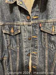 MaxSold Auction: Levi's Blue Denim Trucker Jacket Size 42 Made in USA - San Jose (California, USA) PARTNER MANAGED Estate Sale Online Auction - East Humboldt Street