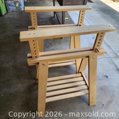 MaxSold Auction: Adjustable wooden sawhorses (2) - Roseville (California, USA) PARTNER MANAGED Moving Online Auction - Jennifer Circle