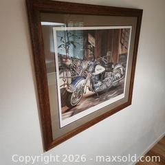 MaxSold Auction: Framed Harley-Davidson Signed Print By Scott Jacob - 17/1800 - Roseville (California, USA) PARTNER MANAGED Moving Online Auction - Jennifer Circle