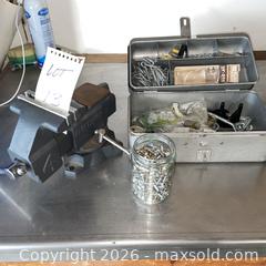 MaxSold Auction: Hardware & Bench Vise Lot — Toolbox, Nuts, Bolts & Fasteners - Roseville (California, USA) PARTNER MANAGED Moving Online Auction - Jennifer Circle