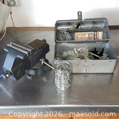 MaxSold Auction: Hardware & Bench Vise Lot — Toolbox, Nuts, Bolts & Fasteners - Roseville (California, USA) PARTNER MANAGED Moving Online Auction - Jennifer Circle