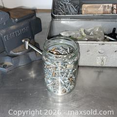 MaxSold Auction: Hardware & Bench Vise Lot — Toolbox, Nuts, Bolts & Fasteners - Roseville (California, USA) PARTNER MANAGED Moving Online Auction - Jennifer Circle