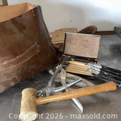 MaxSold Auction: Leather Working Kit / Specialty Tools, Mallets & Asstd Hand Tools - Roseville (California, USA) PARTNER MANAGED Moving Online Auction - Jennifer Circle
