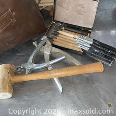 MaxSold Auction: Leather Working Kit / Specialty Tools, Mallets & Asstd Hand Tools - Roseville (California, USA) PARTNER MANAGED Moving Online Auction - Jennifer Circle