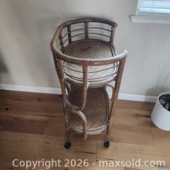 MaxSold Auction: Rattan and Bamboo Bar Cart - Roseville (California, USA) PARTNER MANAGED Moving Online Auction - Jennifer Circle