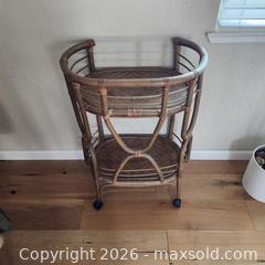 MaxSold Auction: Rattan and Bamboo Bar Cart - Roseville (California, USA) PARTNER MANAGED Moving Online Auction - Jennifer Circle
