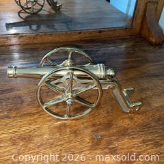 MaxSold Auction: Virginia Metal Crafters #3804 Solid Brass Cannon  - Roseville (California, USA) PARTNER MANAGED Moving Online Auction - Jennifer Circle