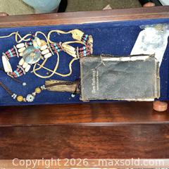 MaxSold Auction: Wooden Jewelry Box with Contents - Roseville (California, USA) PARTNER MANAGED Moving Online Auction - Jennifer Circle