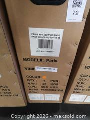 MaxSold Auction: Daymak Paris Deluxe - 500W 48V Low-Step E-Bike w/Pedal Assist - Orange - New In Box (79) - Toronto (Ontario, Canada) SELLER MANAGED Reseller Online Auction - Curity Avenue