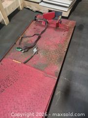 MaxSold Auction: Red Steel Motorcycle Ramp / Platform (Medium) - Toronto (Ontario, Canada) SELLER MANAGED Reseller Online Auction - Curity Avenue