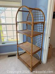 MaxSold Auction: Rattan Shelf B - Lower Macungie Township (Pennsylvania, USA) PARTNER MANAGED Downsizing Online Auction - Grandy Court