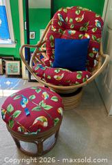 MaxSold Auction: Rattan Swivel Chair and Stool C - Lower Macungie Township (Pennsylvania, USA) PARTNER MANAGED Downsizing Online Auction - Grandy Court
