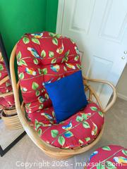 MaxSold Auction: Rattan Swivel Chair and Stool C - Lower Macungie Township (Pennsylvania, USA) PARTNER MANAGED Downsizing Online Auction - Grandy Court