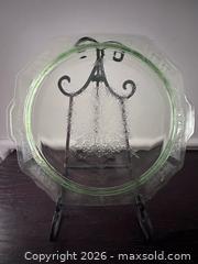 MaxSold Auction: Vintage Uranium Glow Glass Green Platter Tray - 10” - Ogden (New York, USA) SELLER MANAGED Downsizing Online Auction - West Avenue