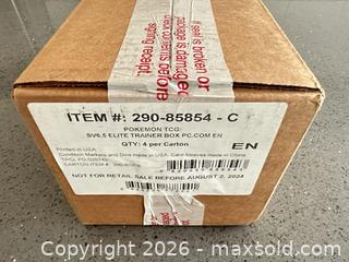 MaxSold Auction: SV6.5 PC ETB Case Shrouded Fable Sealed  - Vancouver (British Columbia, Canada) PARTNER MANAGED Estate Sale Online Auction -  East 7th Avenue (STORAGE)