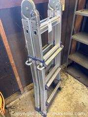 MaxSold Auction: Adjustable Aluminum Multi-Position Folding Ladder - Leeds And The Thousand Islands (Ontario, Canada) PARTNER MANAGED Downsizing Online Auction - Main Street