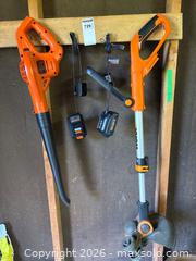 MaxSold Auction: Black & Decker Leaf Blower and WORX Cordless Grass Trimmer with Chargers - Leeds And The Thousand Islands (Ontario, Canada) PARTNER MANAGED Downsizing Online Auction - Main Street