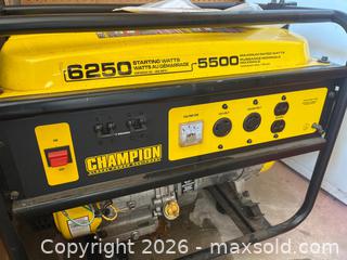 MaxSold Auction: Champion Portable Generator with Gas Can, 6250 Starting Watts/5500 Running Watts - Leeds And The Thousand Islands (Ontario, Canada) PARTNER MANAGED Downsizing Online Auction - Main Street