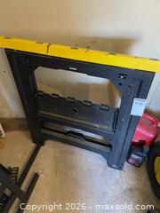 MaxSold Auction: Folding Plastic Sawhorses with Yellow Top Rails - Leeds And The Thousand Islands (Ontario, Canada) PARTNER MANAGED Downsizing Online Auction - Main Street