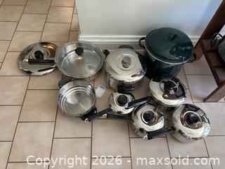 MaxSold Auction: Lagostina Cookware Set and Green Enamel Stockpot - Leeds And The Thousand Islands (Ontario, Canada) PARTNER MANAGED Downsizing Online Auction - Main Street