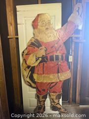 MaxSold Auction: Large Hand-Painted Wooden Santa Claus Figure Board, Approx 6ft x 3ft - Leeds And The Thousand Islands (Ontario, Canada) PARTNER MANAGED Downsizing Online Auction - Main Street