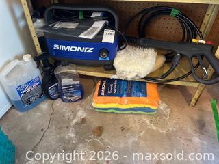 MaxSold Auction: Simoniz 1750 PSI Electric Pressure Washer, Accessories, and Cleaning Supplies - Leeds And The Thousand Islands (Ontario, Canada) PARTNER MANAGED Downsizing Online Auction - Main Street